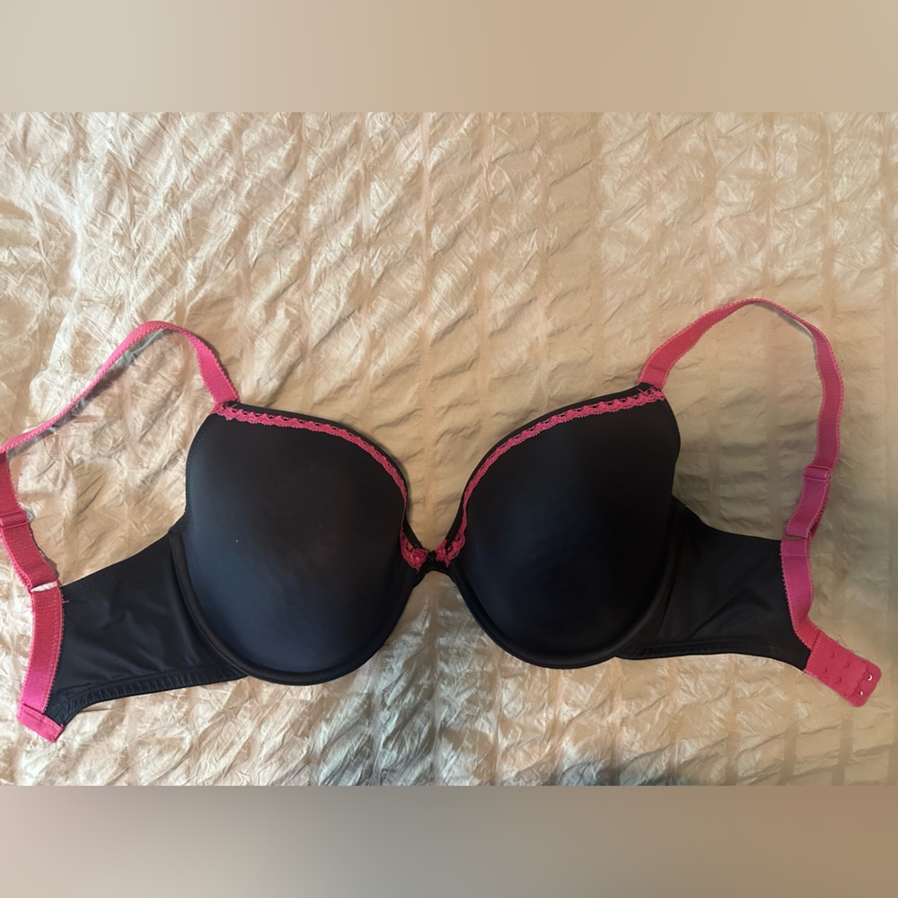 Cleo with Pink Trim - Push up Bra - size 30 G (fits 32 G)